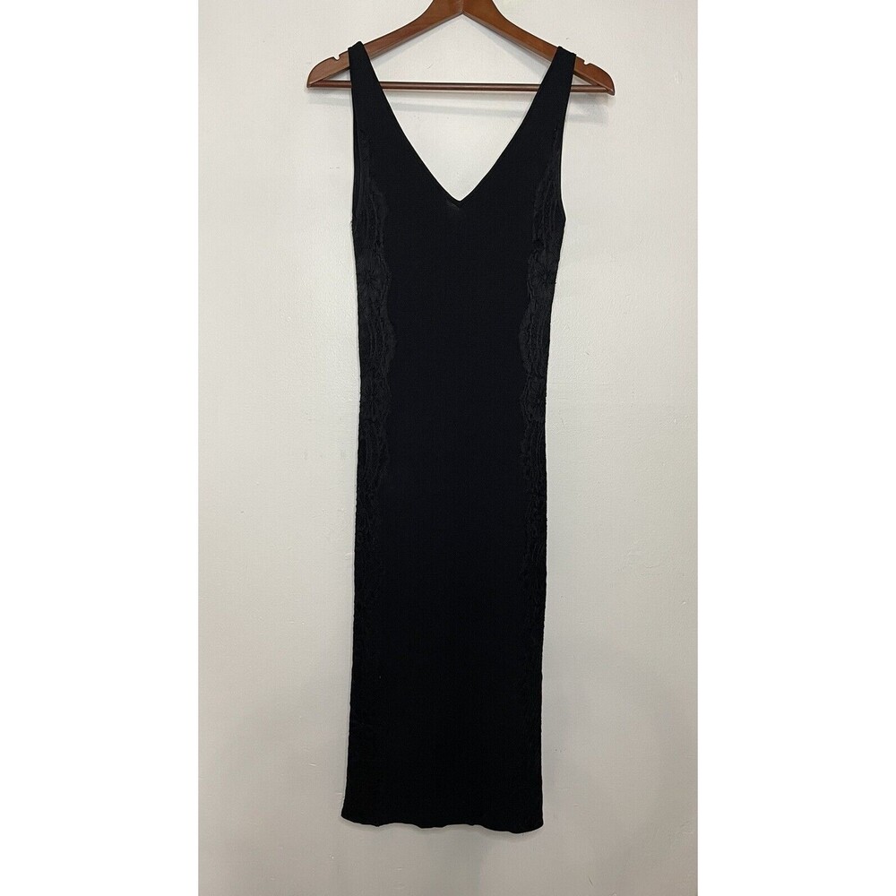 Zara Knit bodycon maxi dress with lace